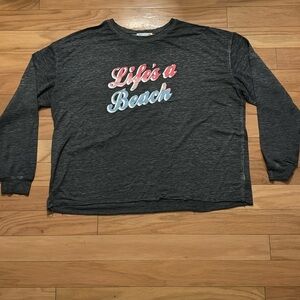 C&C California | “Life’s a Beach” | graphic long sleeve shirt | size XL
